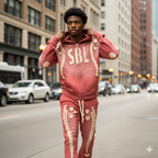 Men’s Full-Zip Hoodie & Sweatpants Set – 350 GSM Heavy Cotton – Acid Wash Tracksuit for Winter